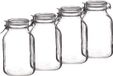 Bormioli Rocco Set van 5x stuks weckpotten/inmaakpotten 3 liter met rubberen ring, klepdeksel en beugelsluiting - Voorraadpotten