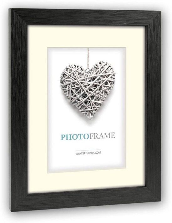 Zep - Houten fotolijst Regent 5 zwart met Passe-Partout 10x15 7x10 - V32465