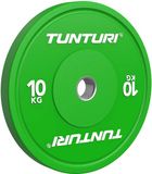 Tunturi Platinum bumperplates - 10kg - Groen