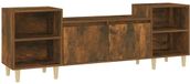 vidaXL Meuble TV 160x35x55 cm Bois traité Chêne fumé