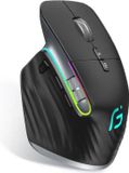 Elementkey M10 - 2 in 1 Bluetooth 5.0/4.0 + 2.4Ghz - 3 Verbindingen - USB Oplaadbare Draadloze Muis - Stille Gaming Muis -Ergonomisch – 4000 DPI - 9 Knoppen – RGB - Zwart