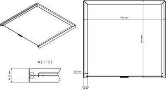 Nedco Combi-rand t.b.v. wasmachineverhoger - Aluminium
