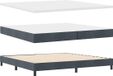 vidaXL Boxspringbed met hoofdeinde Donkergrijs 200 x 200 cm Fluweel