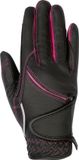 HKM Rijhandschoenen -Fashion- zwart/roze - maat 6