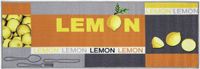 Ibenzoa® Tapis de cuisine à poils courts avec motif citron en jaune éclatant - 50 x 150 cm