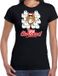 Shoppartners Bv T-shirt de Noël / T-shirt de Noël avec chat hamsterant Merry Christmas noir pour femmes XS