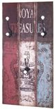 Haku Wandkapstok met 3 zwarte metalen haken | Vintage-design - Multicolor - Keramiek; MDF; Metaal