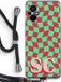 Case Company® Xiaomi Poco M5 Hoesje met Koord - Grid Monogram - TPU Back Cover