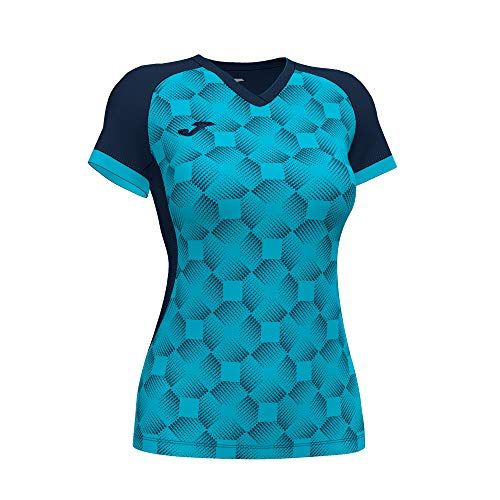 Joma Supernova III T-shirt met korte mouwen - marineblauw/fluor turquoise - 901431.342.2XS