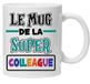Mok cadeau-idee | mok The Super Collegue | cadeau voor collega op het werk – cadeau voor afscheid man, vrouw, chef-kok, stagiair, pensioen, bedankt, dank u