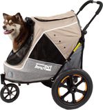 InnoPet Sporty Evolution - Inklapbare Hondenbuggy & Hondenfietskar - Maximaal draaggewicht 30kg - Grote stevige luchtbanden - Kleur: Latte