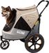 InnoPet Sporty Evolution - Inklapbare Hondenbuggy & Hondenfietskar - Maximaal draaggewicht 30kg - Grote stevige luchtbanden - Kleur: Latte