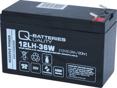 Q-Batteries 12LH-36W 12V 9Ah loodvliesaccu AGM VRLA hoge stroom UPS