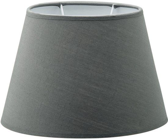 Home Sweet Home Lampenkap Largo ovaal schuin - van stof - antraciet - 24/14/16cm - E27