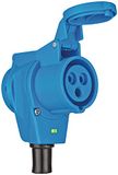 Brennenstuhl CEE-stopcontact en Frans stopcontact, oplossingen voor buiten, met automatische afsluitkleppen (twee stopcontacten, 16 A, 2P+T, IP44), blauw