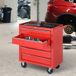 Armoire à outils roulante pour garage ou abri de jardin, en acier, 69 cm (l) x 33 cm (l) x 75 cm (h), rouge