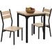 Homcom Ensemble Table Et Chaises Pour 2 Personnes. Table De Cuisine Avec Chaises. Table À Manger 3 Pièces Avec 2 Chaises Encastrables. Pour Cuisine Salon Maison. Bois De Chêne Clair