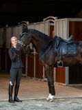 PS of Sweden SS25 Dekje Diamond Quilt Zwart-Dressuur-Cob
