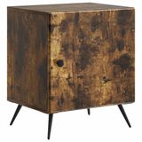 vidaXL Nachtkastje Gerookt eiken 43 x 34,5 x 50 cm Bewerkt hout