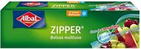 Albal Zipper Multifunctionele zakken met ritssluiting, middelgroot, 1 liter, 12 stuks
