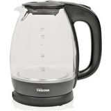 Tristar Bouilloire électrique WK-3405 en verre - 1,7 litre - 2 200 W - Plaque chauffante en acier inoxydable - Éclairage LED