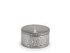 H&H Giaya Opbergdoos van hout en aluminium, rond, 9,5 cm