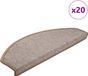 vidaXL Tapis d'escalier auto-adhésifs 20 pcs 65 x 24 x 4 cm clair brun