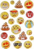 Merkloos 15x Emotie glitter stickertjes op vel