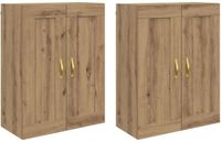 vidaXL Wandkast - 2-stuks - Artisan Eiken - 69,5 x 34 x 90 cm - Bewerkt hout