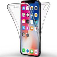 Phonillico® Hoesje voor Apple iPhone XS MAX - Volledige siliconengel TPU hoes Transparante bescherming Volledige siliconen Zacht Ultradun Fijn Slank Lichtgewicht Tactiel 2 Voor Achter In elkaar grijpende delen