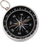 Heble® Kompas 44mm Aluminium - Zilver Zwart