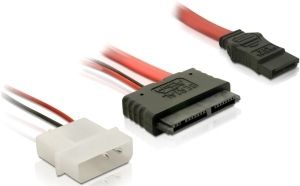 OKS Cable Micro SATA female + 2Pin Power SATA - 0.3m - Red