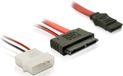 OKS Cable Micro SATA female + 2Pin Power SATA - 0.3m - Red