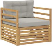 vidaXL Buitensofa Wit en Lichtgrijs