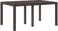 vidaXL Tuinstafel Bruin 150 x 100 x 73 cm Polyrattan
