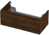 INK - Onderkast 1 Lade Greeploos met Houten Keerlijst - 900x450x350 Mm - Koper Eiken