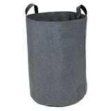 CaliCosy Hoge Wascmand met Handvaten - Rond - Stof - Gris Clair - 40x55cm