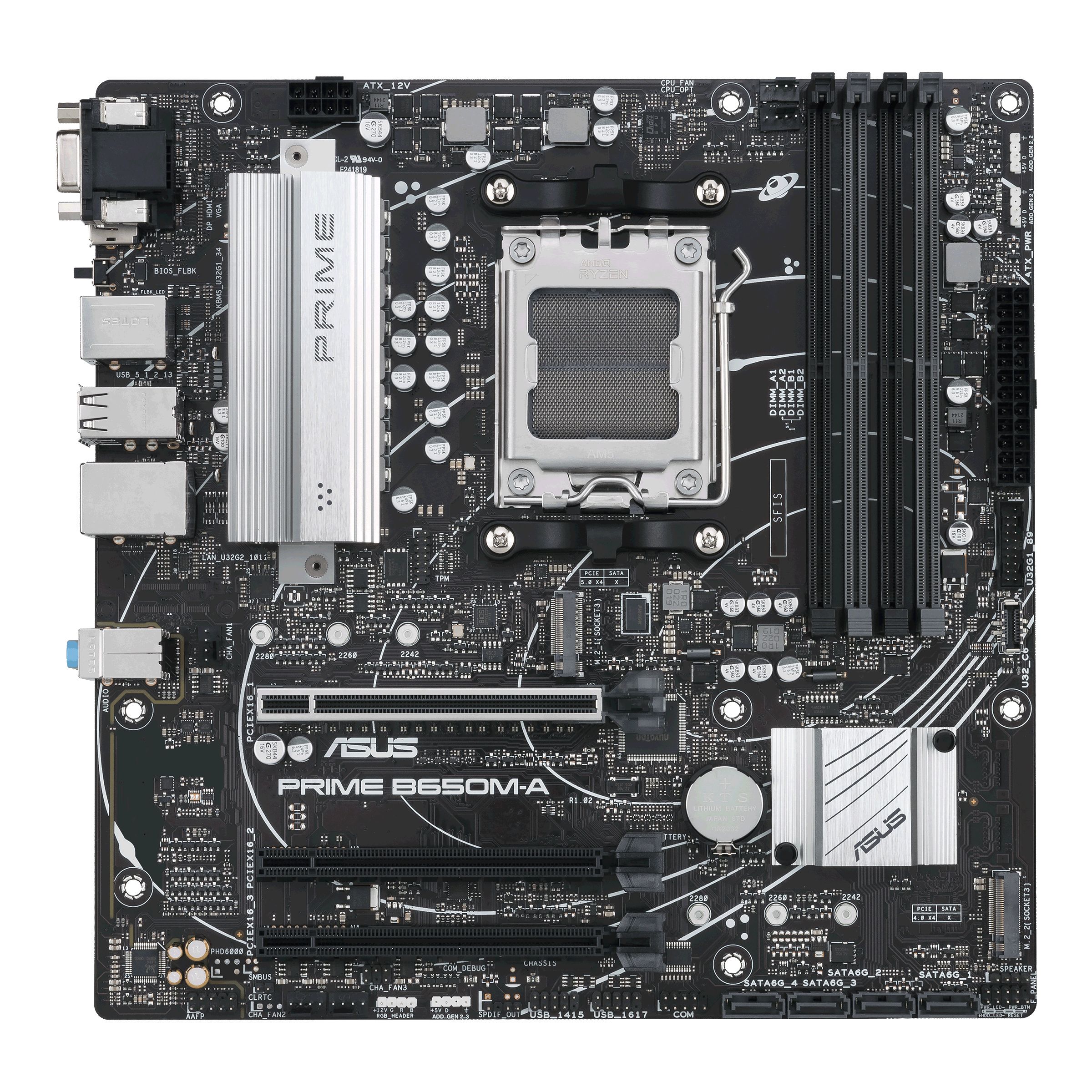 ASUS PRIME B650M-A-CSM AMD B650 Socket AM5 Micro ATX Motherboard