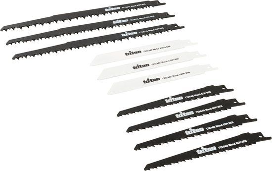 10-delige recipro zaagblad set voor hout en metaal - 150 en 240 mm