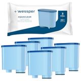 Wessper WES040 CA6903/10 CA6903/22 CA6903 AquaClear Waterfilter Set van 6 stuks