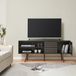 en.casa Tv meubel Vare 160x40x66 cm zwart en walnootkleurig