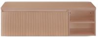 BES LED Frozen 3D Badmeubelset 140 cm - Greeplijst in Kleur - Wastafel Regaalkast met Bovenblad Peach