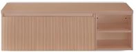 BES LED Frozen 3D Badmeubelset 140 cm - Greeplijst in Kleur - Wastafel Regaalkast met Bovenblad Peach