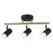 Opviq Elegante metalen kroonluchter, zwart en antiek gelakt, 22 cm hoog, 3 x GU10 max. 7 W lampen inbegrepen, stijlvolle verlichting voor moderne ruimtes, IP20