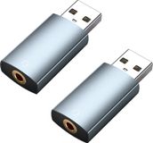 MMOBIEL USB naar 3,5mm Jack Audio Adapter [2 Stuks]