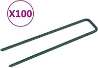 vidaXL - Kunstgraspennen - 100 stuks - U-vormig - IJzer