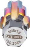 KS TOOLS Draadsnijder met geleidepen voor lambdasondes M18 x 1,5 - 150.2543