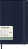 Moleskine 12 Monate Wochen Notizkalender 2026, Large/A5, 1 Wo = 1 Seite, rechts linierte Seite, Weicher Einband, Saphir