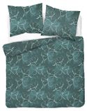 Icecat Couverture de lit en flanelle verte motif floral 200x220cm