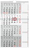 rido/idé 4-maandenkalender 2026, grijs, 300 × 490 mm